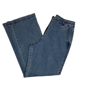Woolrich Women's Indigo Wide Leg Jeans‎ Blue Denim Casual Pants Size